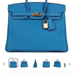 Birkin inspired! REAL LEATHER- BRAND NEW! In bag